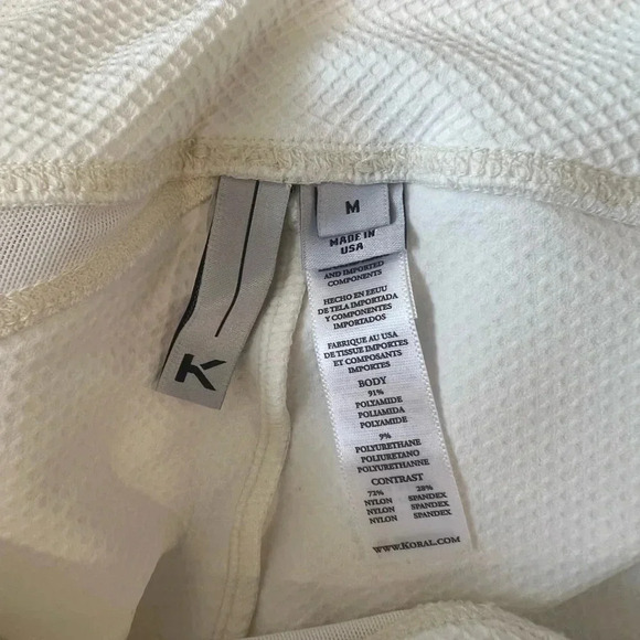 KORAL NWT White Flight Mid Rise Mesh Leggings M - Picture 12 of 12